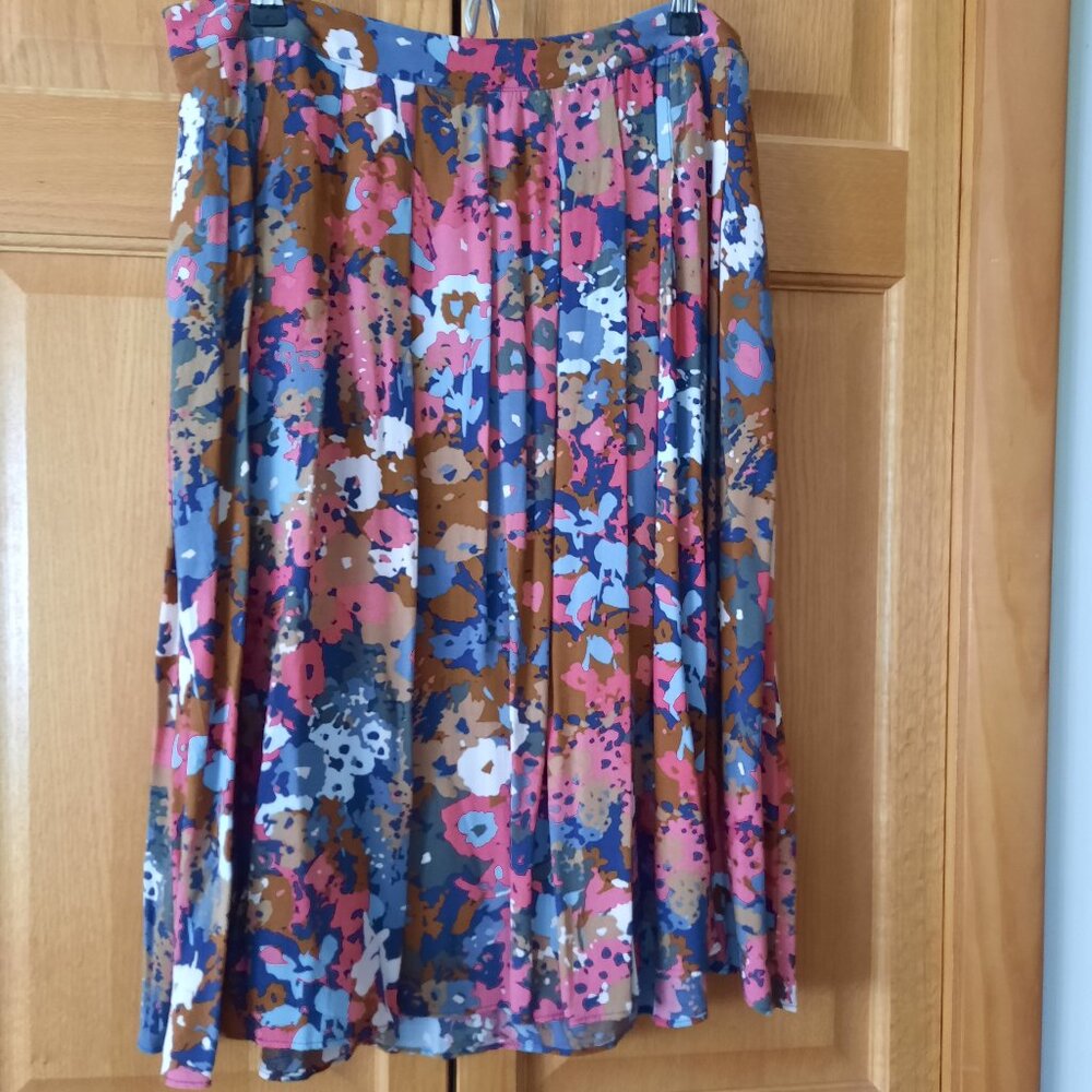 Skirt, Talbots Soft Pleat Floral Skirt, 14P